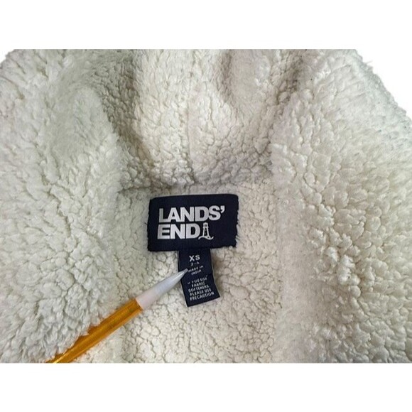Lands' End Womens Size XS Scotch Plaid Flannel Sherpa Lined Robe Cozy Warm Belt - Picture 3 of 9